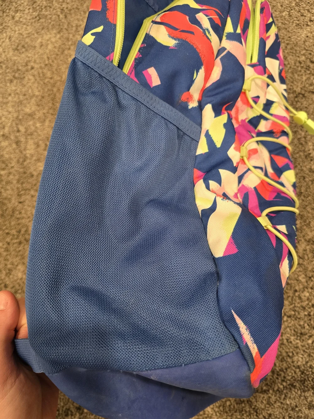 Under Armour Royal Blue Abstract Print Drawstring Backpack